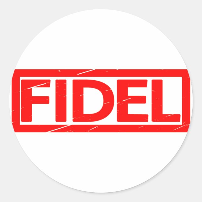 Sticker Rond Timbre Fidel (Devant)