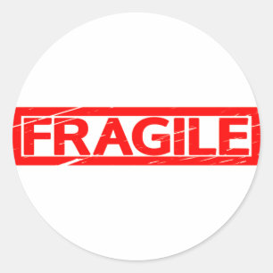 Sticker Rond Timbre fragile