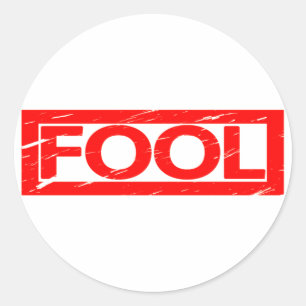 Sticker Rond Timbre idiot