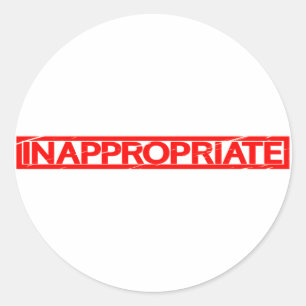 Sticker Rond Timbre inapproprié