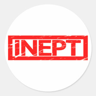 Sticker Rond Timbre inepte