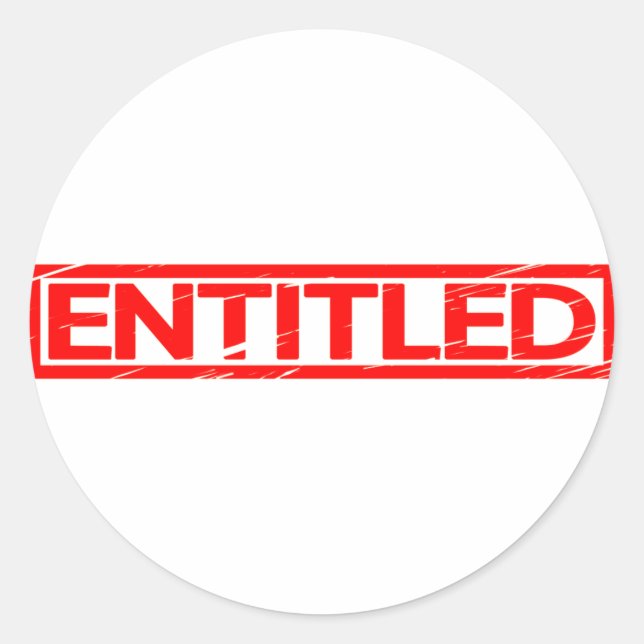 Sticker Rond Timbre intitulé (Devant)