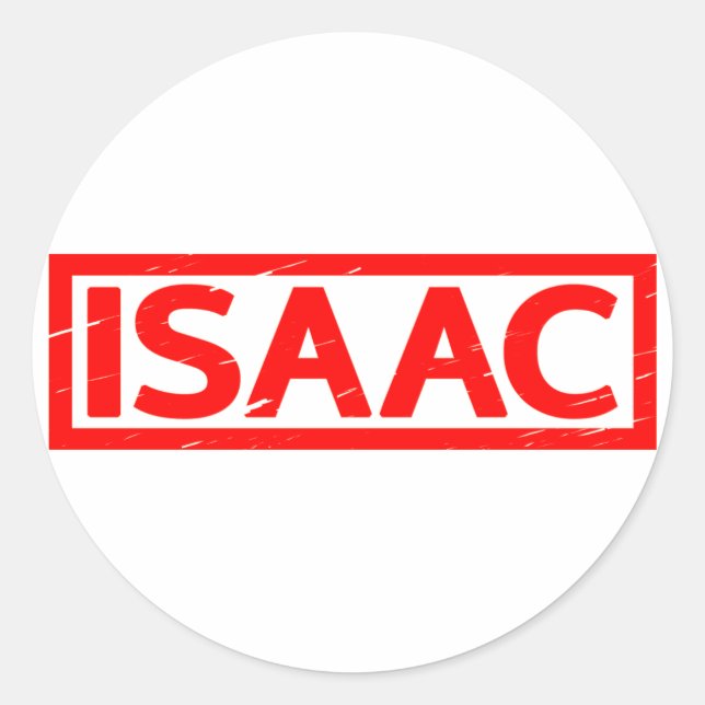 Sticker Rond Timbre Isaac (Devant)