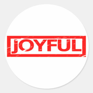 Sticker Rond Timbre joyeux