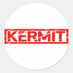 Sticker Rond Timbre Kermit