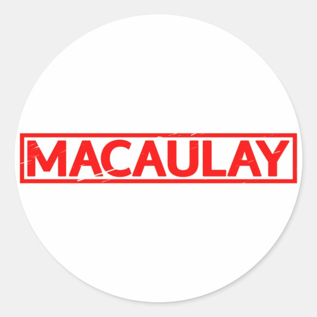 Sticker Rond Timbre Macaulay (Devant)