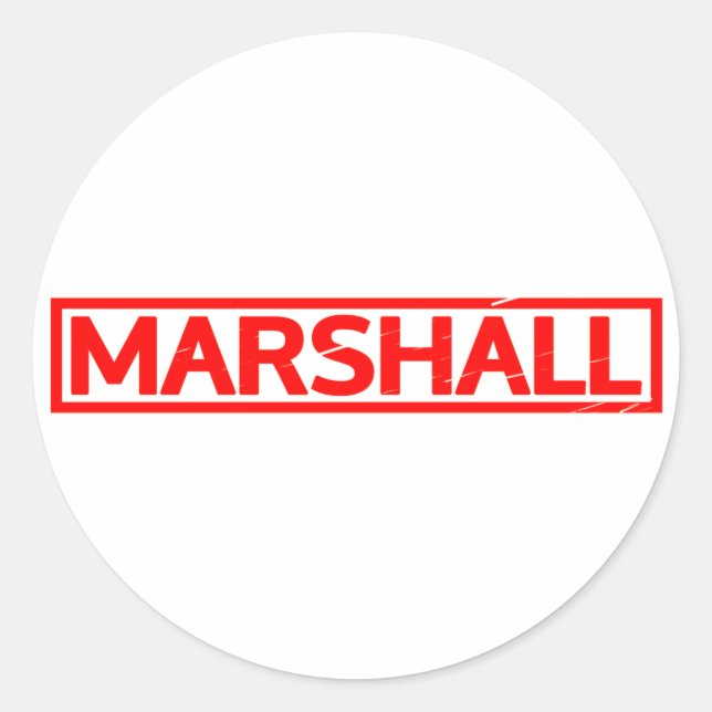 Sticker Rond Timbre Marshall (Devant)