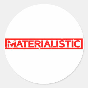 Sticker Rond Timbre matérialiste