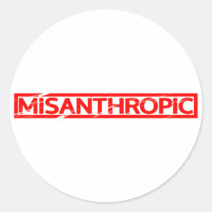 Sticker Rond Timbre Misanthropique