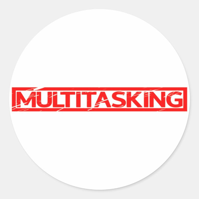 Sticker Rond Timbre multitâche (Devant)
