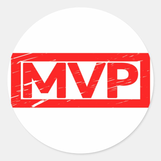 Sticker Rond Timbre MVP (Devant)