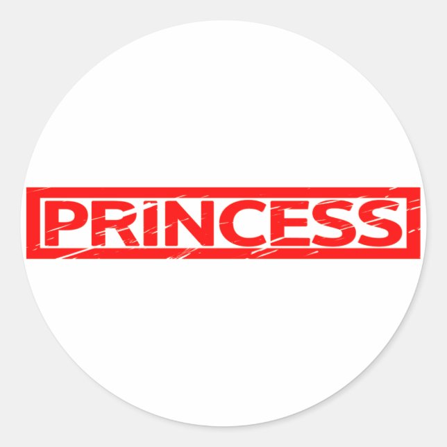 Sticker Rond Timbre Princesse (Devant)