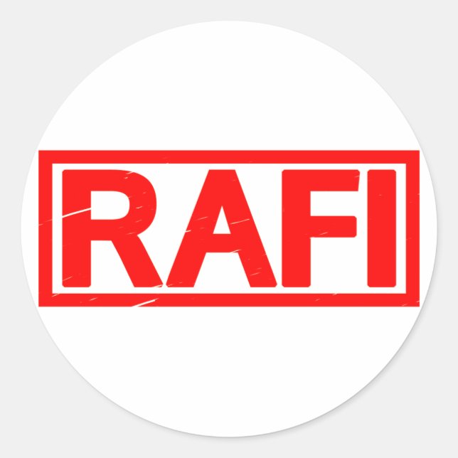 Sticker Rond Timbre Rafi (Devant)
