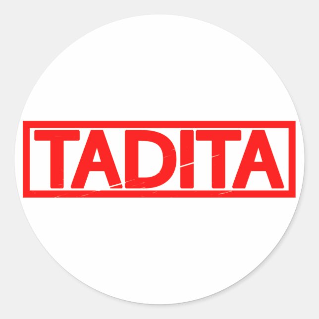 Sticker Rond Timbre Tadita (Devant)