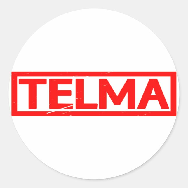 Sticker Rond Timbre Telma (Devant)