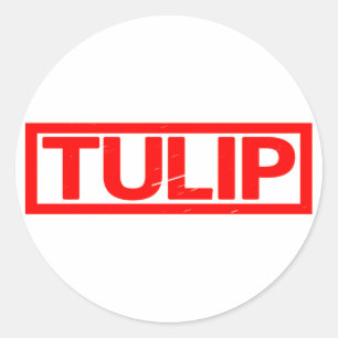 Sticker Rond Timbre Tulip