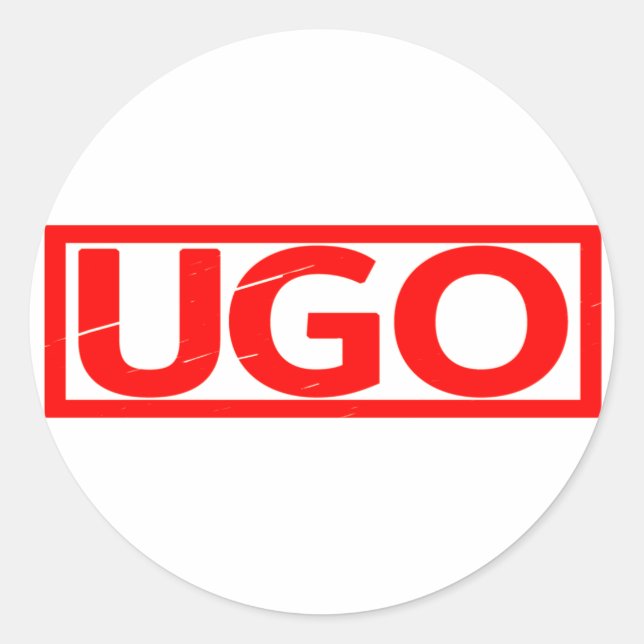 Sticker Rond Timbre Ugo (Devant)