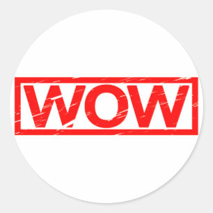 Sticker Rond Timbre Wow
