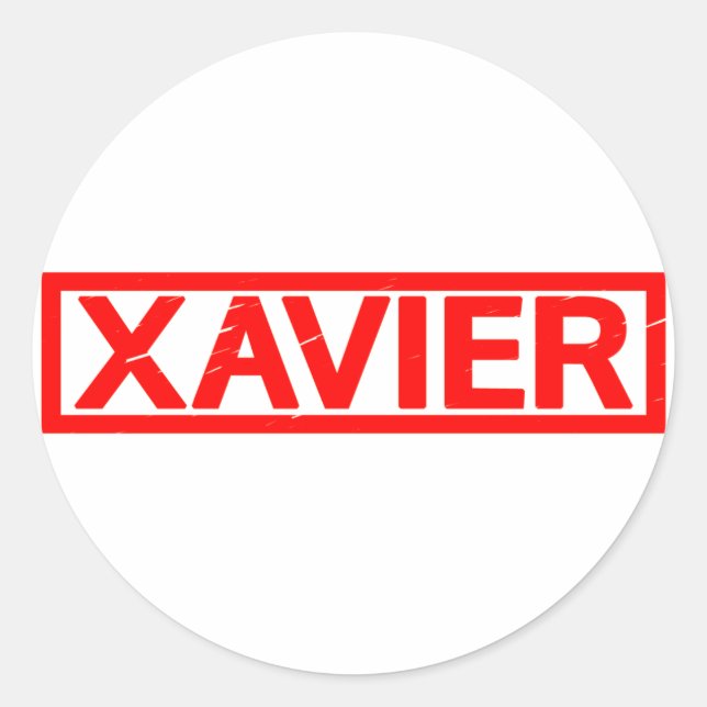 Sticker Rond Timbre Xavier (Devant)