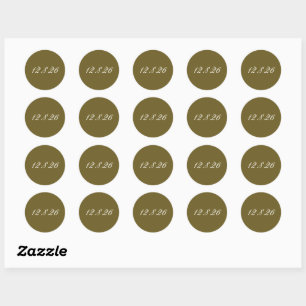 Sticker Rond Timbres pour enveloppes de date de mariage "Sauvez