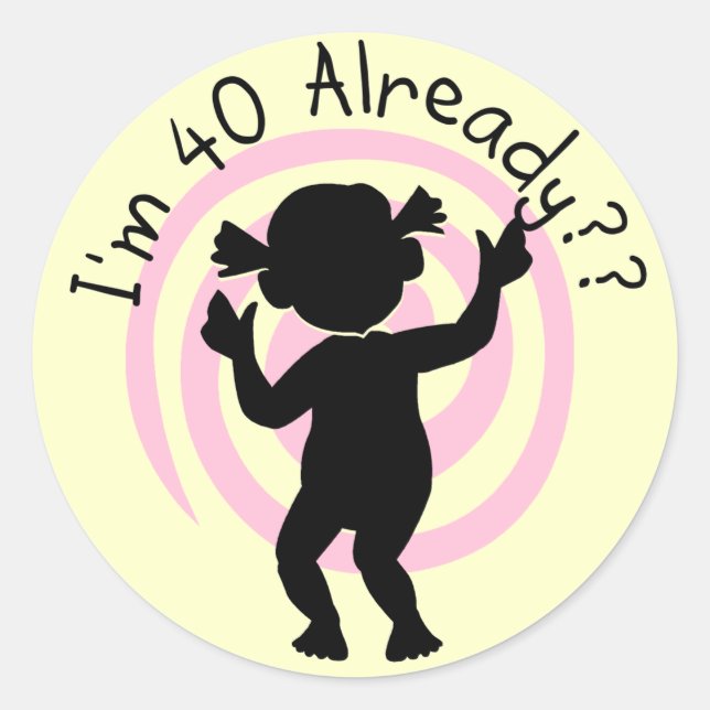 Sticker Rond Time Warp 40 T-shirts et cadeaux (Devant)