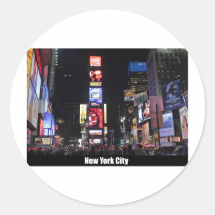 Sticker Rond Times Carré New York