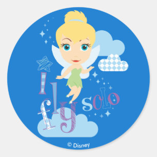 Sticker Rond Tinker Bell   Je vole seul