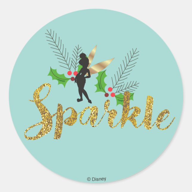 Sticker Rond Tinker Bell | Tinker Bell Étincelle de Noël (Devant)