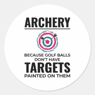 Sticker Rond Tir à l'arc Cibles Archer Bow Arrows Bullseye