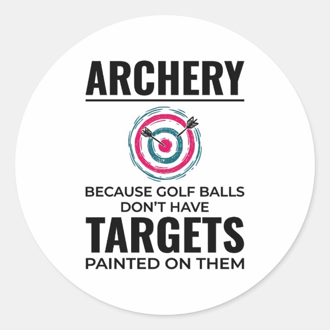 Sticker Rond Tir à l'arc Cibles Archer Bow Arrows Bullseye (Devant)