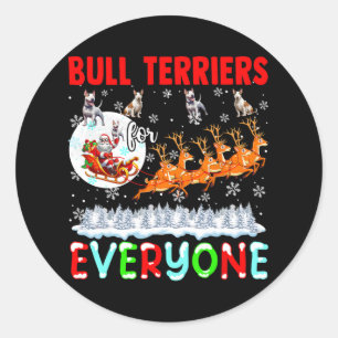 Sticker Rond Tirages Terriers pour tout le monde Xmas propriéta