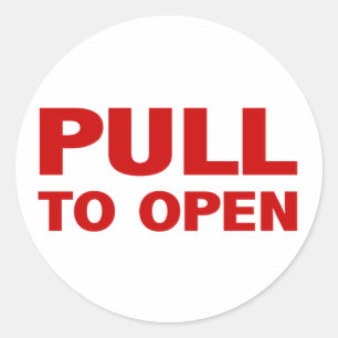 Sticker Rond Tirer sur le panneau de portes ouvertes