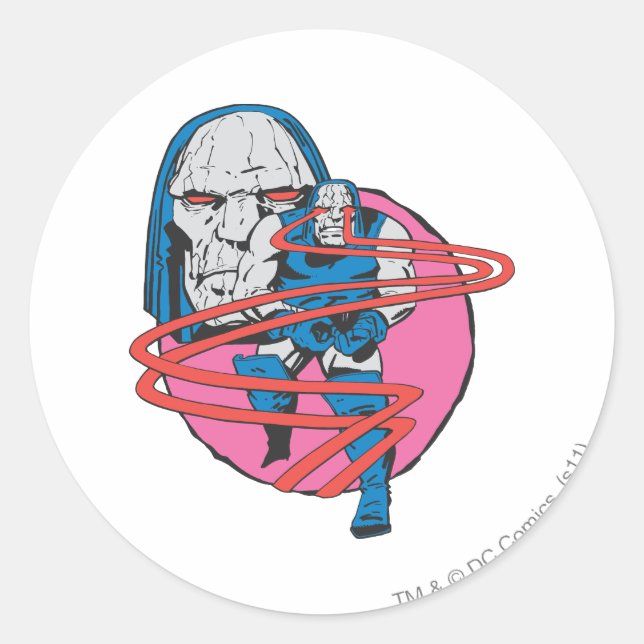 Sticker Rond Tirs Darkseid Poutres Omega (Devant)