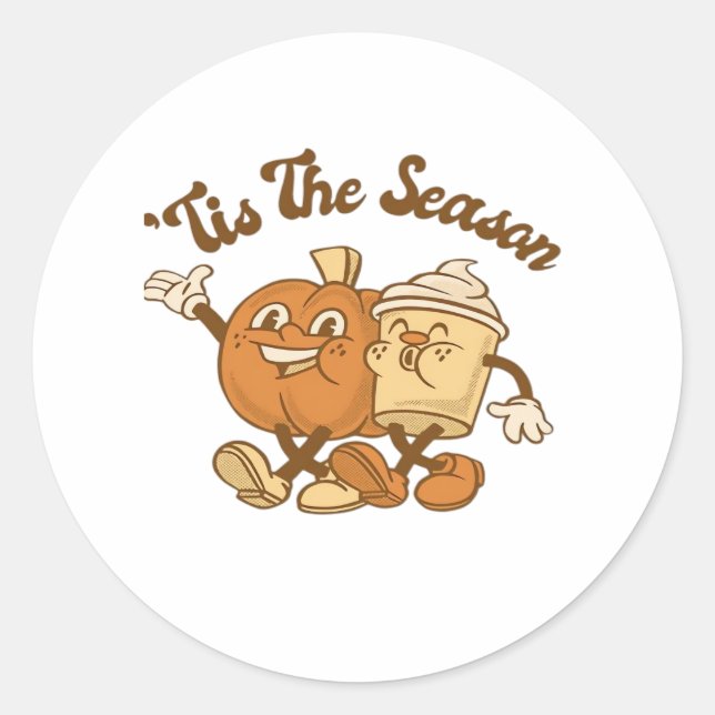 Sticker Rond Tis Season Autumn It’s Fall Y’all (Devant)