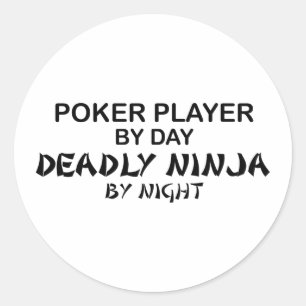 Sticker Rond Tisonnier Ninja mortel par nuit