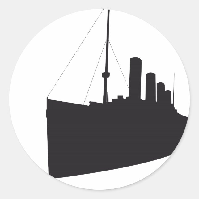 Sticker Rond titanic ombre (Devant)