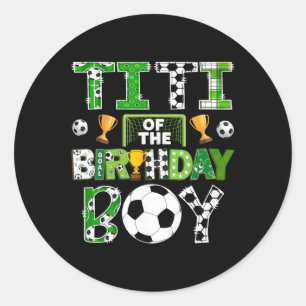 Sticker Rond Titi du joueur de football du garçon d'anniversair