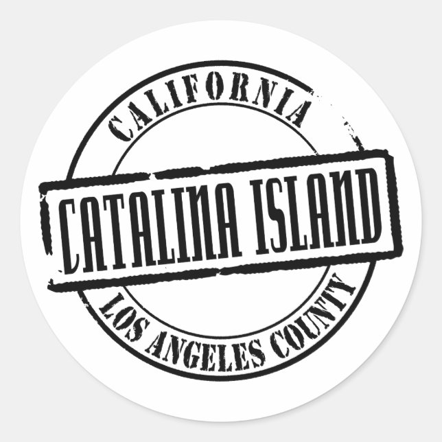 Sticker Rond Titre de l'île Catalina (Devant)