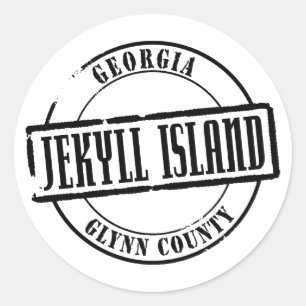 Sticker Rond Titre d'île de Jekyll
