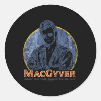 Sticker Rond Titre Macgyver