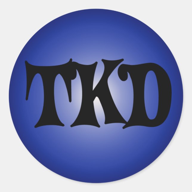 Sticker rond TKD bleu (Devant)