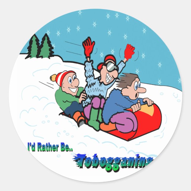 Sticker Rond Tobogganing (Devant)