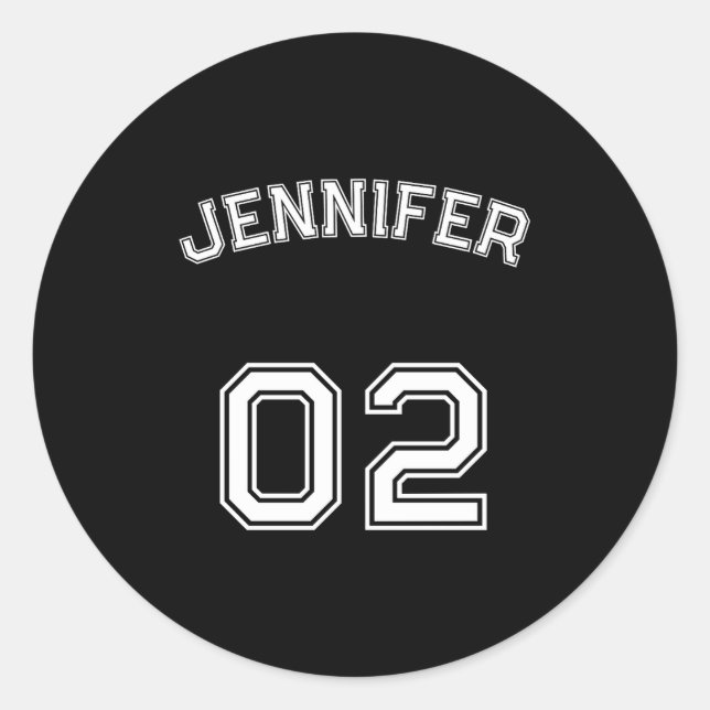 Sticker Rond Toddler Teen Girl Name Jersey Number Nk Srts  (Devant)