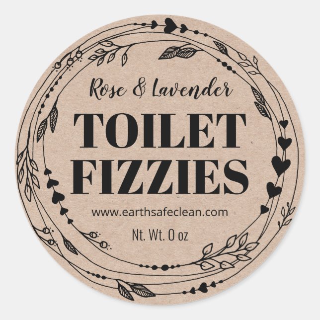 Sticker Rond Toilettes artisanales artisanales artisanales Kraf (Devant)