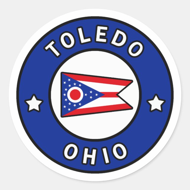 Sticker Rond Toledo Ohio (Devant)