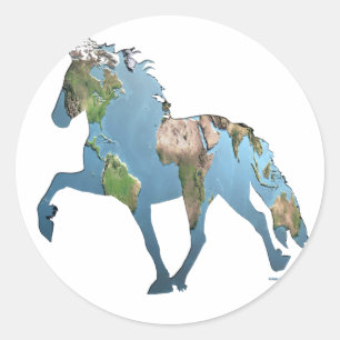 Sticker Rond Toltant le Monde