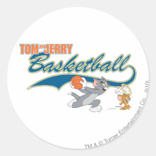 Sticker Rond Tom et Jerry Basketball 5