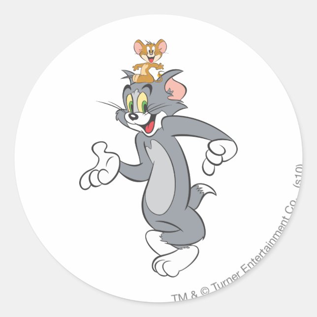 Sticker Rond Tom et Jerry Pair (Devant)