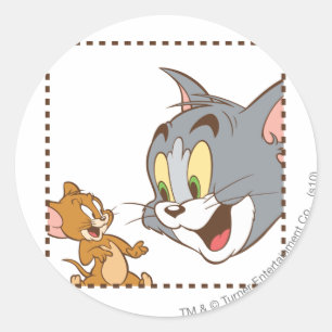 Sticker Rond Tom et Jerry Stamp