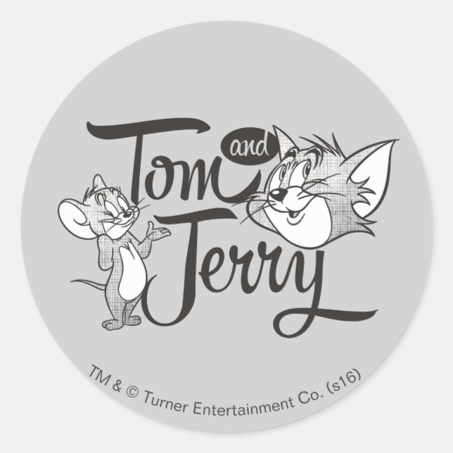 Sticker Rond Tom Et Jerry | Tom Et Jerry Ont L'Air Doux (Devant)